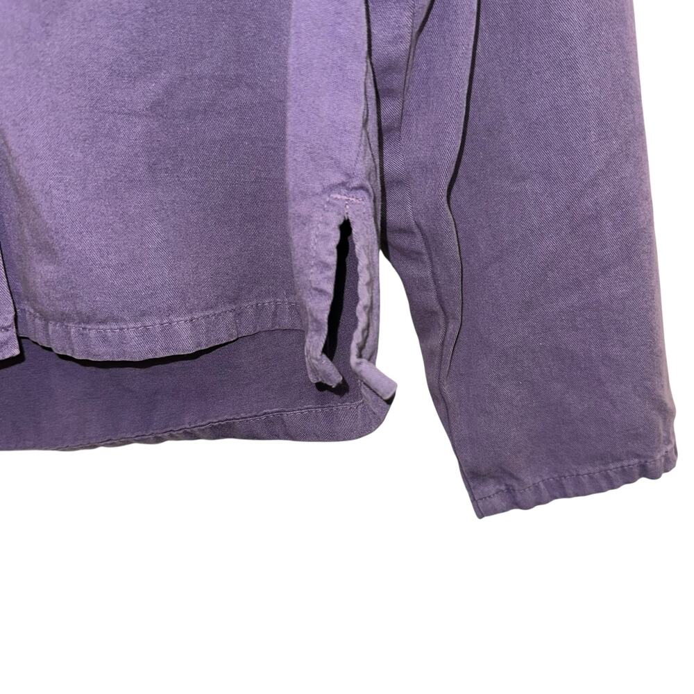 BTB Petite Vintage Purple Button Front Hoodie Jacket - Picture 3 of 6